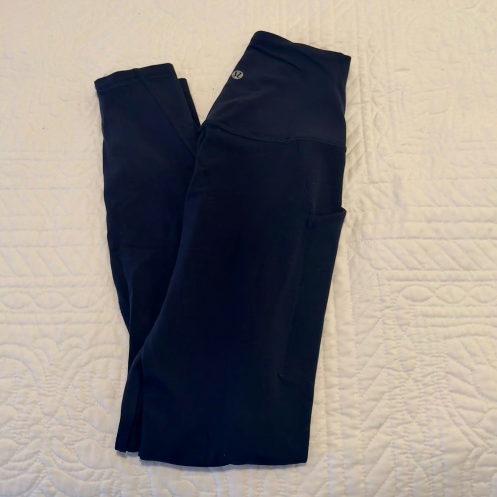 Lululemon True Navy Align High Rise Leggings w/ Pockets - Picture 4 of 6